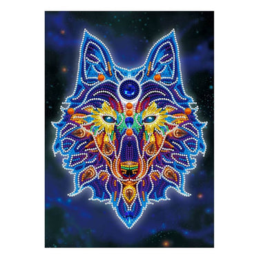 Wolf 30x40cm - Glow in the dark diamond painting